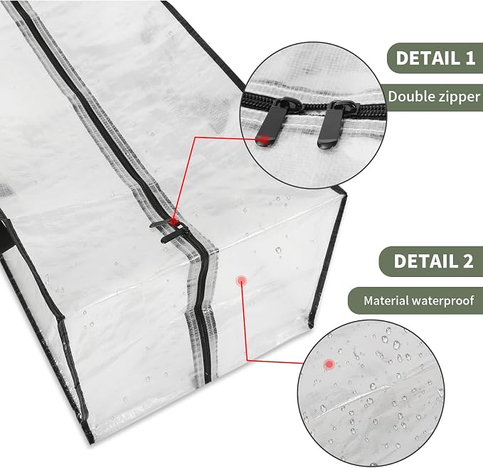 Heavy Duty Clear Moving Bags with Strong Zipper & Comfortable Handles | 8 Pack Extra Large Storage Bags Totes Moving Boxes Packing Supplies for College Dorm Room Essentials Compatible with IKEA