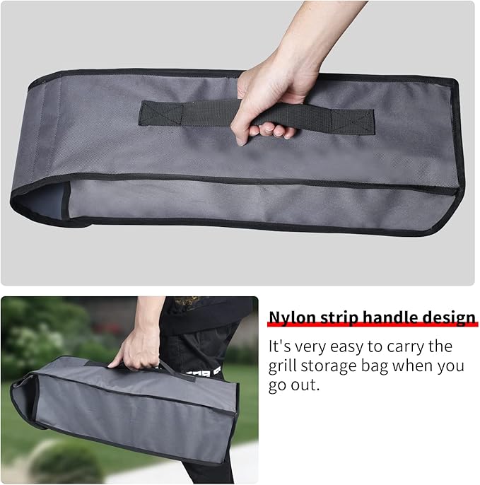 Grill Tool Storage Bag,Waterproof Foldable Organizer for BBQ Utensils, Portable Barbecues Accessory Carry Case for Camping & Hiking