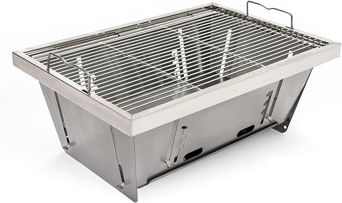 SENJYOS Folding Grill Barbecue Grill with Carrying Bag Outdoor Cooking Portable Charcoal Grill Tabletop Bbq Charcoal Grill for Party Camping Backyard Picnic.