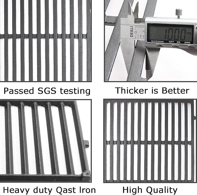 Hongso Grill Replacement Parts for Weber Genesis II 300 / LX 300 Series ii E310 S310 E315 S315 E335 S335 E330, Grill Grates 66802 66095, Flavorizer Bars 90235 66795 66032, Heat Deflectors 66040 66685