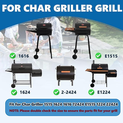 14 3/16" Grill Grates for Char-Griller 1624 1515 1224 1616 Charcoal Replacement Parts, Chargriller 22424 E1515 72424 Replacement Grates, Cast Iron Chargriller Grill Parts 2-Pack