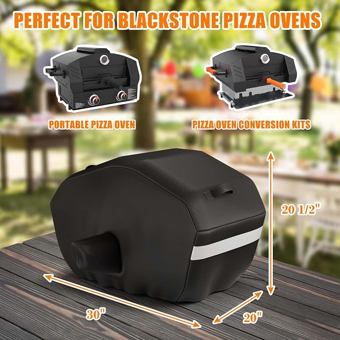 GRISUN Waterproof Pizza Oven Cover for Blackstone 22" Portable Pizza Oven | for Blackstone 6961 6964 5559 6963 6962 6960, Durable Fabric Full-Length Waterproof Grill Cover, Fits Blackstone Gas Grill