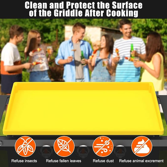 Silicone Griddle Mat Cover for Blackstone - 28 Inch True All-Encompassing Coverage Heavy Duty Food Grade Grill Buddy Mat, All Season Cooking Surface Protective Cover