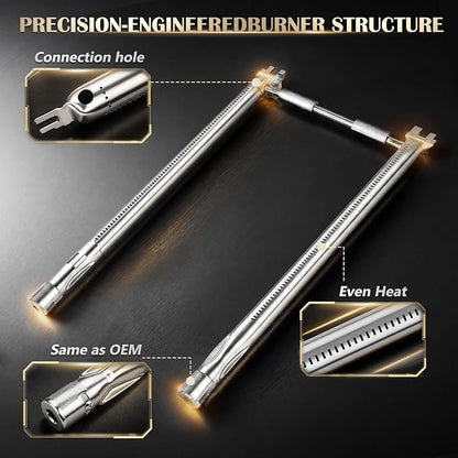 69785 18"Grill Burner for Weber Spirit I & II & GS4 Spirit II 200 Series, Spirit E-210, E-220, Spirit S-210, S-220 Gas Grills with Up Front Control, 304 Stainless Steel for Weber Spirit Grill Parts