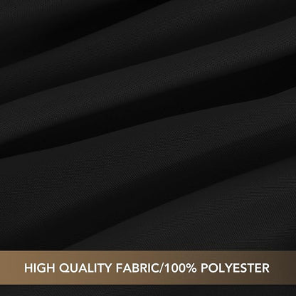sancua Black Rectangle Tablecloths for 8 Foot Tables, 6 Pack - Washable Polyester Fabric Table Cloth for Wedding Party, Birthday, Banquet Reception, 60x120 Inch