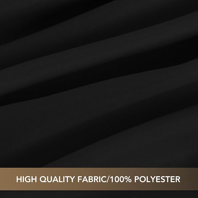 sancua Black Tablecloths for 6 Foot Rectangle Tables, 8 Pack 90x132 Inch Rectangular - Washable Polyester Fabric Table Cloth, Reusable Table Covers for Wedding Party, Birthday, Banquet Reception