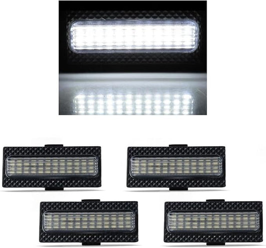 For Jeep Wrangler JL 2024 2025 Led Grill Grille Lights Front Bumper Daylights Daytime Running White Yellow Car Accessories 4pcs(LED White)