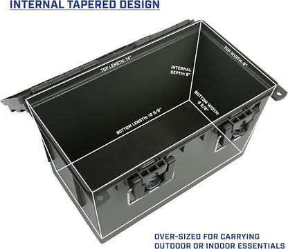 Sheffield XL Ammo Box Made in USA, Stackable Lockable Ammo Storage Box | 2 Pack Lockable Storage Box, Water and Dust Resistant Dry Box, Secures Hunting Gear, Gun Accessories, Supplies, and Bullets