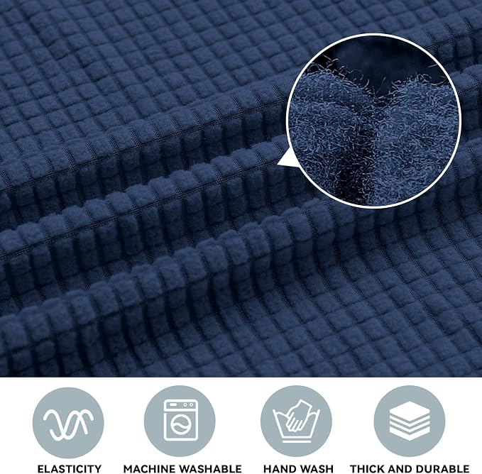 LURKA Stretch Oversized Sofa Slipcovers 1 Piece Couch Covers for 3 Cushion Couch Sofa Furniture Protector Full Sofa Covers with Elastic Bottom for Kids and Pet (X-Large,Royal Blue)