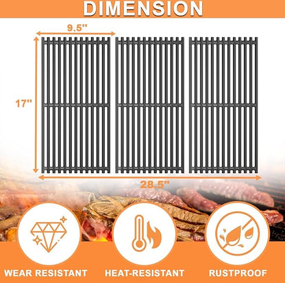 G541-0016-W2 Infrared Grates for Charbroil Grill Replacement Parts Charbroil Tru-Infrared 4-Burner 463255020 463257520 466242716 463242715 463242716 463276016 466242715 G541-0016-W1 17 X 9.5"Cast Iron