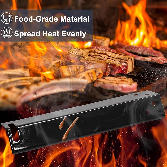 Criditpid Grill Replacement Parts for Expert Grill XG10-101-002-02 3 Burner Gas Grill, Porcelain Steel Heat Plates Tents Shields for 3 Burner Walmart Expert Grill Parts, 3-Pack