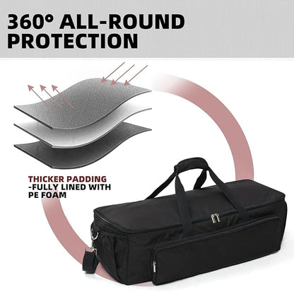 Padded Carry Bag for Weber 121020 Go-Anywhere Charcoal Grill with Special Divider for Chimney Starter, Water-resistant Portable Carrying Case, Camping Griddle Accessories, Black (Bag Only)