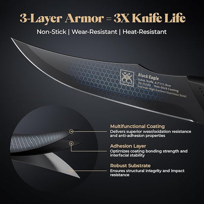 Steak Knives Set of 12, 4.7 Inch Dishwasher Safe Non-Serrated Table Knives, Ultra Sharp for Precise Cutting, Non-Stick Blade & Rust Proof, Easy to Maintain Ideal for Home Restaurant Party