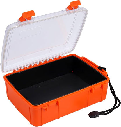 Dry Box for Boat Floating Waterproof Containers for Kayaking & Boating - Crushproof Waterproof Storage Case for Phones Drybox with Rope & Steel Hinges