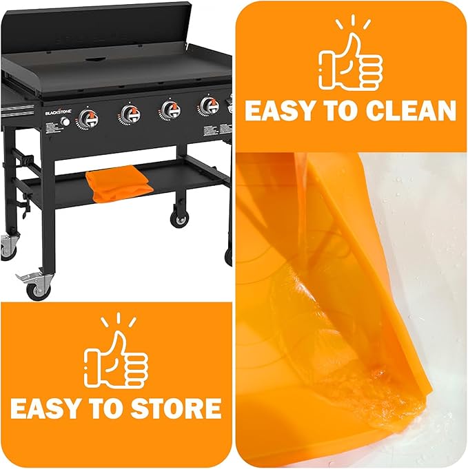 22 Inch Silicone Griddle Mat Cover for Blackstone, Heavy Duty BBQ Grill Silicone Mat for All Season Outdoor Use, Premium Food Grade Grill Buddy Mat, Reusable, Protective Cover