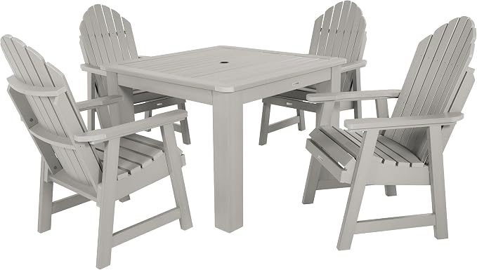 highwood Hamilton 5 Piece Square Dining Set, Harbor Gray