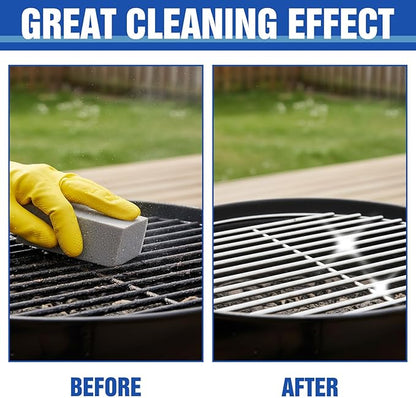 HATOKU 4 Pack Grill Cleaning Bricks, Pumice Stone for Cleaning Oven, Stove, BBQ Grill, Commercial Grade Cleaner for Cookers, Frying Pans, Racks, Flat