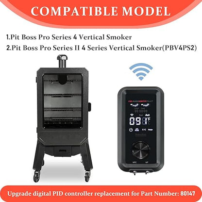 Replacement 80147 Digital PID Vertical Control Board Parts for PBV4PS2, Compatible with Pit Boss Pro Series II 4-Series Wood Pellet Vertical Smoker, Comes with WiFi and Bluetooth Function