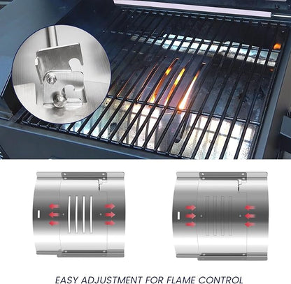 Flame Broiler Kit for Pit Boss Tabletop Portable 150 Pellet Grills Pro Series II Mahogany 150PPS Replacement Parts Pitboss Diffuser Heat Deflector Plate Smoker BBQ Accessories