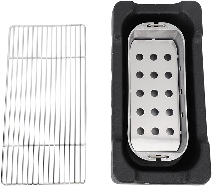 Semme Charcoal Hibachi Grill Japanese Grill Japanese Portable BBQ Stove Compact Charcoal Barbecue with Quick Heating for Camping Outdoor Cooking (XL)
