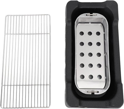 Semme Charcoal Hibachi Grill Japanese Grill Japanese Portable BBQ Stove Compact Charcoal Barbecue with Quick Heating for Camping Outdoor Cooking (XL)