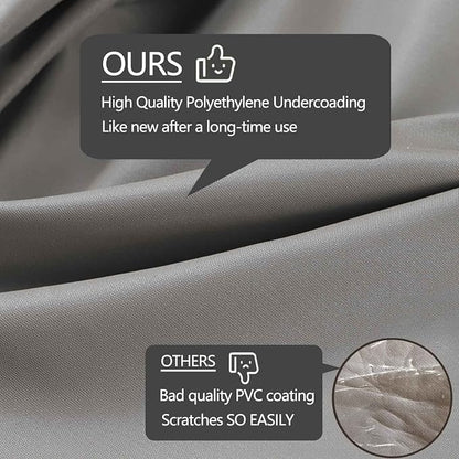 Heavy Duty Outdoor Sectional Sofa Cover, 100"x100" Waterproof 600D Patio Sectional Couch Protector, Lawn Patio Furniture Covers (Storm Gray,V-Shaped-100 x100)