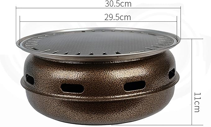 BBQ Barbeque Barbecue Grill, BBQ, Japanese Style Charcoal Smokeless Grill, Stainless Steel Pattern Plate, Heat Evenly, Indoor Outdoor (Colora : A)