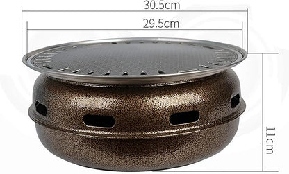 BBQ Barbeque Barbecue Grill, BBQ, Japanese Style Charcoal Smokeless Grill, Maifan Stone Non-Stick Baking Tray, Heat Evenly, 4-6 People (Color : A)