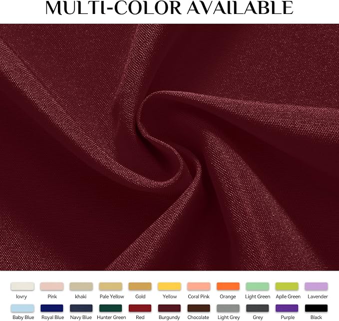 Softalker Rectangle Tablecloth, Waterproof Table Cloths Wrinkle Free Fabric Washable Polyester Table Cover for Dining Tables Party Outdoor Camping Parties Buffet - 60 x 102 inch, Burgundy