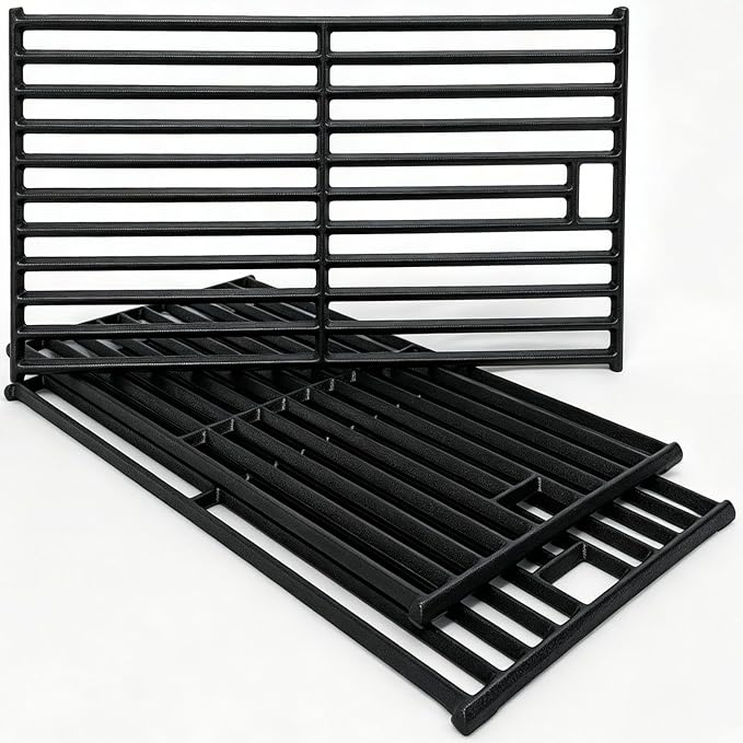 Grill Grates for Monument 24367 35633 17842, Cast Iron Grates Replacement Parts for Dyna Glo 5-Burner DGE530SSP DGE530SSP-D BGE530PSP DGF530SRP DGE530SSP-1, Cooking Grids 3 Pack