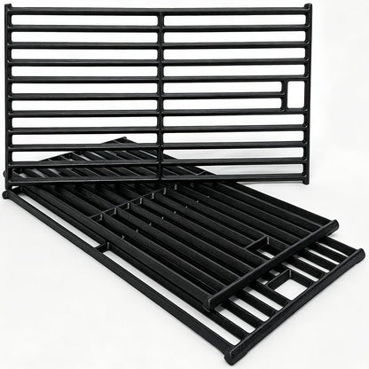 Grill Grates for Monument 24367 35633 17842, Cast Iron Grates Replacement Parts for Dyna Glo 5-Burner DGE530SSP DGE530SSP-D BGE530PSP DGF530SRP DGE530SSP-1, Cooking Grids 3 Pack
