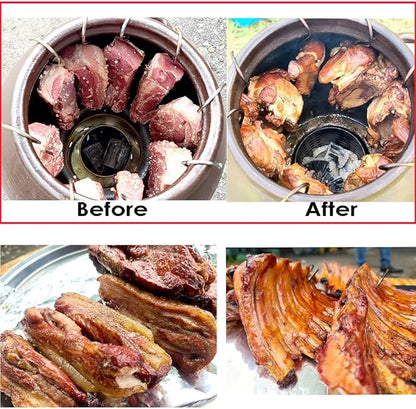 Charcoal Jar Barbecue Grill Smoked Pork Belly Roast Smoked BBQ Camping grill 12.9x11.8inch