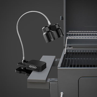 Grill Light - Magnetic Clamp LED Light with Flexible Gooseneck Arm for Grills, Smokers, or Griddles - Grilling Gifts for Men or Women by Chef Buddy