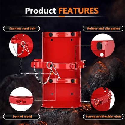Heavy Duty Vehicle Bracket,Fire Extinguisher Brackets&Mounts-St12 Steel Red, Fit 10lb Dry/5lb Co2 Extinguisher-for School,Garage,Vehicle,Boat,Truck Generic Replacement for 809 by amerex
