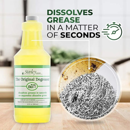 STANLEY HOME PRODUCTS Original Degreaser - Removes Stubborn Grease & Grime - Powerful Multipurpose Cleaning Solution for Home & Commercial Use (4 Pack)