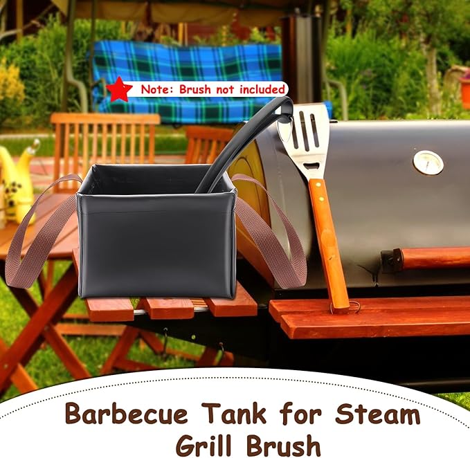 Grill Brush Water Bucket, Collapsible Dunk Tank Grill Brush Bristle Free for Barbecue Cleaner Tank for Steam Grill Brush Cleaning