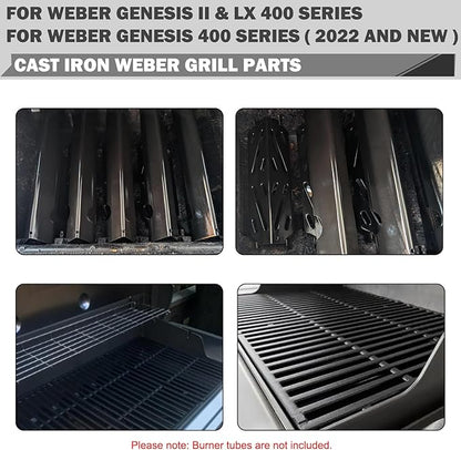 Genesis II E-410 Grill Replacement Parts for Weber Genesis II E410 E-435 S-435 Grill Parts GS4 LX E-440 LX E-410 Grates SPX-435 66097 66033 Flavorizer Bars 66041 Heat Deflector 66089 Cooking Grids
