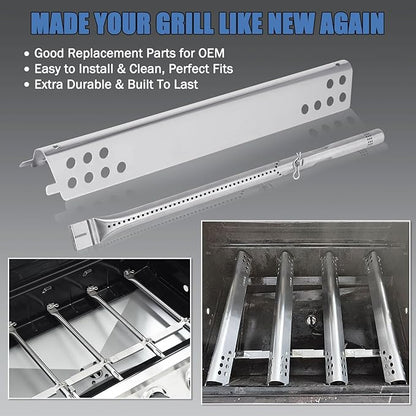 Grill Replacement Parts for Charbroil Advantage 3 Burner 463343015, 463370015, 463335115, 463344015, Grill Grates, Heat Plates, Burner, Carryover Tubes and Igniter for Char-broil Advantage Grill Parts