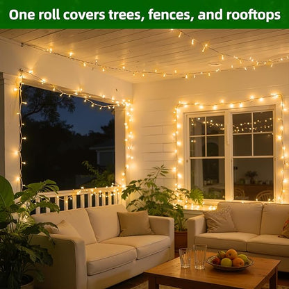 750 LED Chrstmas Lights, 240ft Outdoor Christmas String Lights with 12 Modes, Warm White LED String Lights with Timer Dimmable Waterproof for Tree Fence Garden Xmas Wedding Party Decor WarmWhite