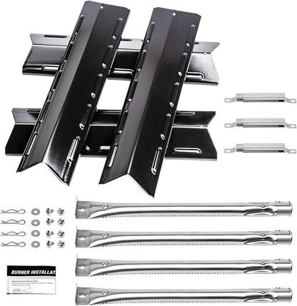 Grill Parts for Kenmore 146.34611410 146.05349710 146.46372610 146.16142210 146.34461410 146.10016510 146.16197210 146.16198211, Heat Plate & Grill Burner & Crossover Tube Replacement Kit