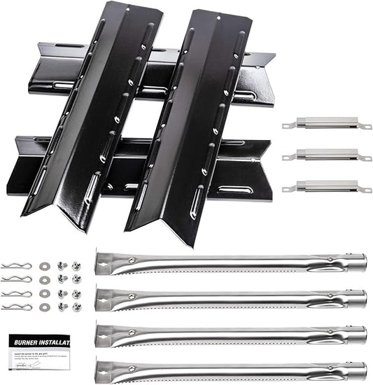 Grill Parts for Kenmore 146.34611410 146.05349710 146.46372610 146.16142210 146.34461410 146.10016510 146.16197210 146.16198211, Heat Plate & Grill Burner & Crossover Tube Replacement Kit
