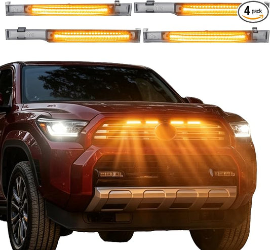 Amber Led Grills Light for 6th gen Toyota 4Runner Limited 2025 | 2027 2026 Grille Grill Lights Accessories