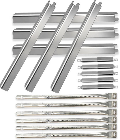 Hongso Replacement Parts for Charbroil Performance 6 Burner 463284022 463229521 463229021 463228622, G327-2100-W1 Burner Tube, G325-0002-W1 Heat Plates and Crossover Tube Included