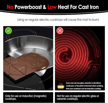 KitchenRaku Large Induction Cooktop Protector Mat 20.4 x 30.7 inch, Translucent (Magnetic) Electric Stove Burner Covers Antiscratch as Glass Top Stove Cover or Electric Stove Top