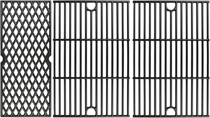 Utheer Cast Iron Cooking Grates for Pit boss Austin XL, Rancher XL, 1100pro Series, Traeger Pro Series 34, Traeger Texas Elite 34, Wood Pellet Smoker Grills Replacement Parts, 3 PCS