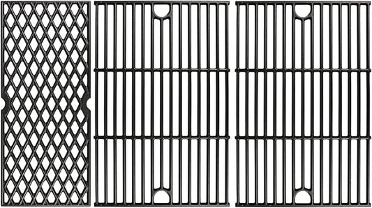 Utheer Cast Iron Cooking Grates for Pit boss Austin XL, Rancher XL, 1100pro Series, Traeger Pro Series 34, Traeger Texas Elite 34, Wood Pellet Smoker Grills Replacement Parts, 3 PCS