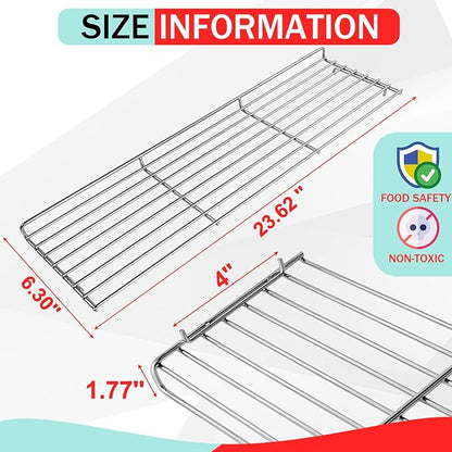 Grill Warming Rack for Captiva Designs 4-Burner Propane Gas BBQ Grill with Side Burner, Hanging Upper Rack Replacement Parts for Captiva Designs Grill Accessories, Stainless Steel 1 Pack