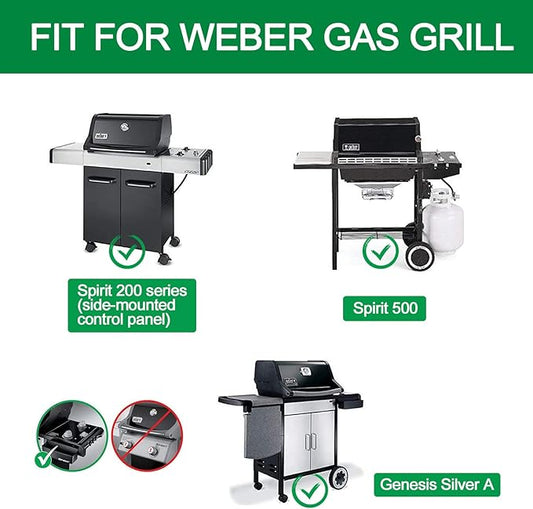 Hisencn 7507 Grill Burner with 7535 Flavorizer Bars for Genesis Silver A, Spirit 200 Series, Spirit 500, Spirit E-210, E-200, S-210, S-200 with Side Control Grill
