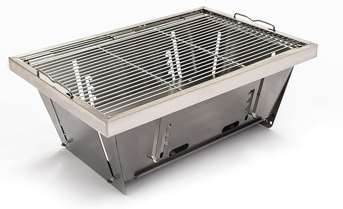 Outdoor Portable Charcoal Grill – Foldable BBQ Set with Carry Case for Camping, Picnic, Beach & Patio Use