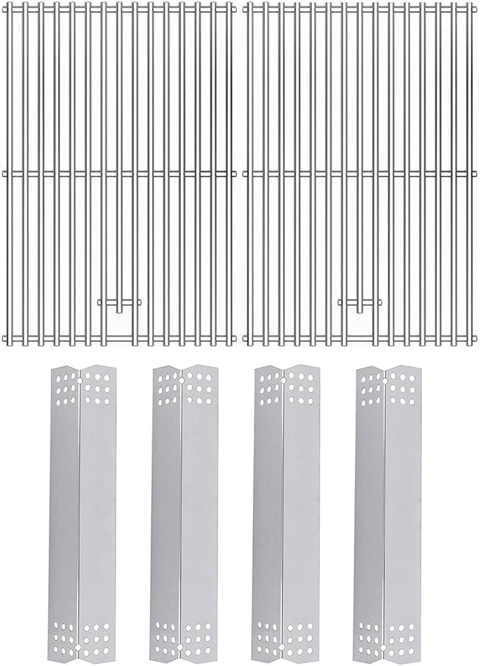 SafBbcue Grill Parts Kit for Home Depot Nexgrill 4 burner 720-0830H 720-0830A 720-0783E 720-0783C Replacement Parts for Expert Grill 720-0789H Stainless Steel Heat Plates & Cooking Grates for Nexgrill